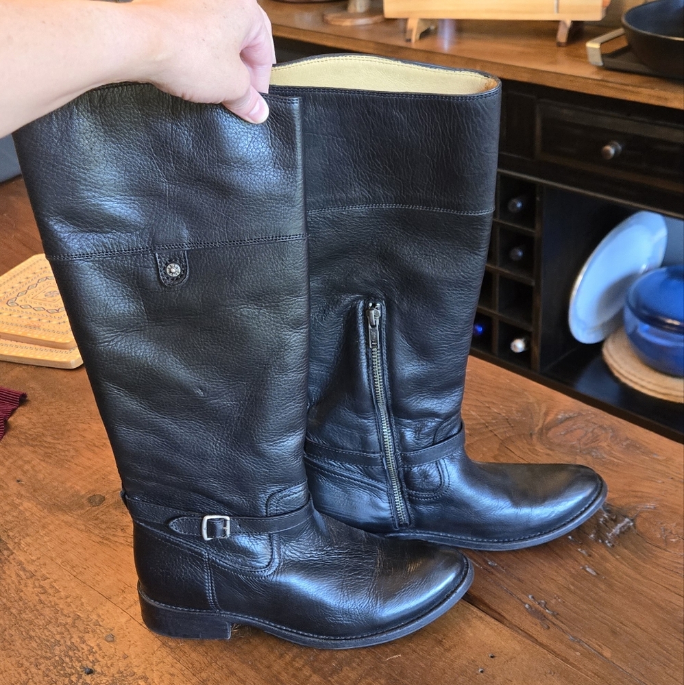 Frye Shirley Rivet Tall Leather Boots